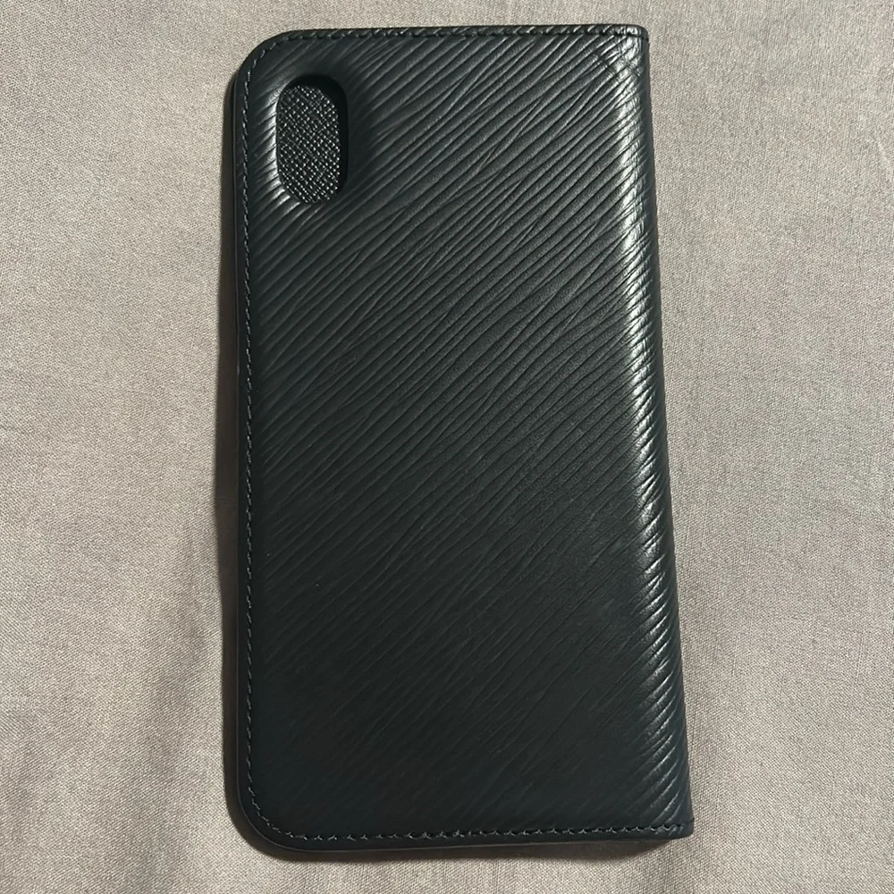 AUTHENTIC LOUIS VUITTON Epi Black Leather IPHONE X Case
